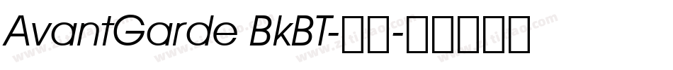 AvantGarde BkBT-常规字体转换